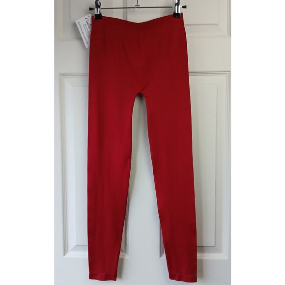 L/XL Callie Tamale: Red Hot Seamless Leggings Large XL footless elastic-free - Picture 3 of 9